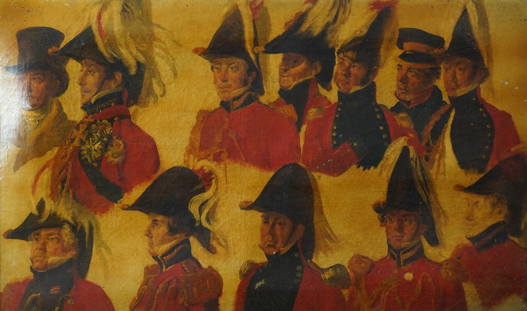 English School, 19th century, Vignette portraits of Lord Metcalfe and staff - Charles Theophilus Metcalfe, 1st Baron Metcalfe, (1775-1846) late governor-general of India, governor of Jamaica, and governor general of Cana